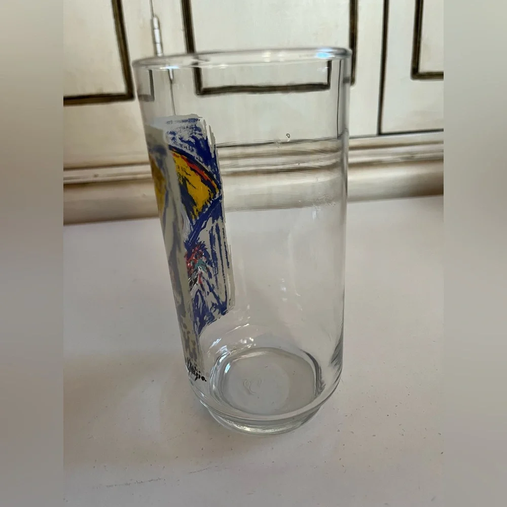 Vintage 10 oz Libbey Glass Children of the Southwest De Grazia 2.5